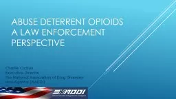 Abuse Deterrent Opioids