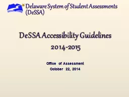 DeSSA Accessibility Guidelines