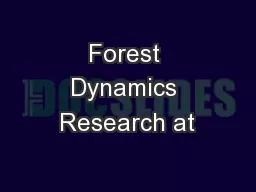 Forest Dynamics Research at