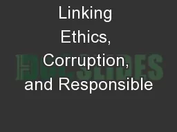 Linking Ethics, Corruption, and Responsible