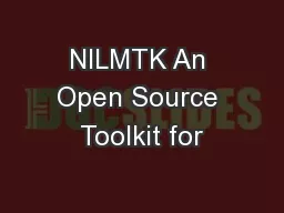 NILMTK An Open Source Toolkit for