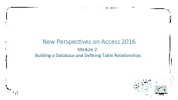 New Perspectives on  Microsoft Access 2016