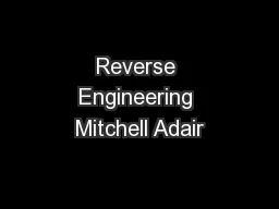 Reverse Engineering Mitchell Adair