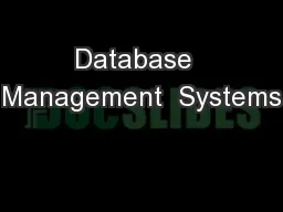 Database  Management  Systems