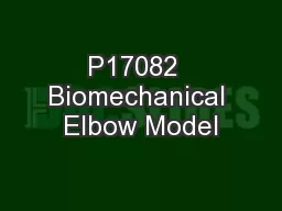 P17082  Biomechanical Elbow Model
