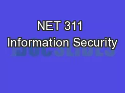 NET 311 Information Security