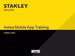 Astea   Mobile App  Training