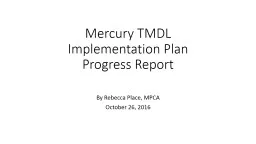 Mercury TMDL  Implementation Plan