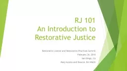 RJ  101 An Introduction to Restorative Justice