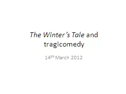 The Winter’s Tale  and tragicomedy