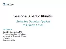 Seasonal Allergic Rhinitis