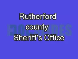Rutherford county  Sheriff’s Office