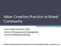 Value Creation Practice in Brand Community