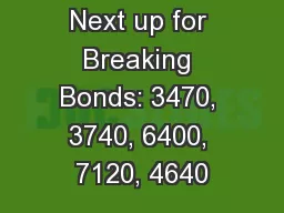 Next up for Breaking Bonds: 3470, 3740, 6400, 7120, 4640