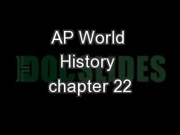 AP World History chapter 22