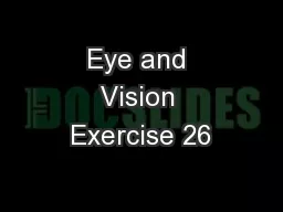 Eye and Vision Exercise 26