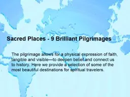 Sacred  Places -  9 Brilliant Pilgrimages