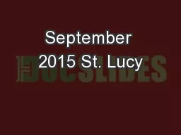 September 2015 St. Lucy