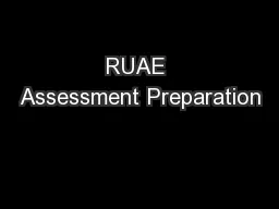 RUAE Assessment Preparation