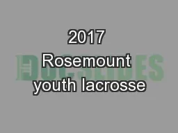 2017 Rosemount youth lacrosse
