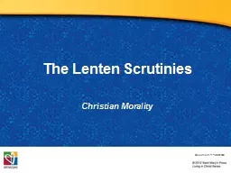The Lenten  Scrutinies Christian
