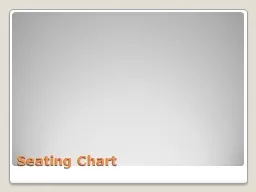Seating Chart Seating Chart