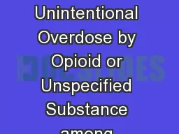 Count of ED Visits for Unintentional Overdose by Opioid or Unspecified Substance among