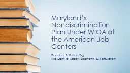 Maryland’s  Nondiscrimination