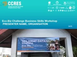 Eco-Biz Challenge Business Skills Workshop 