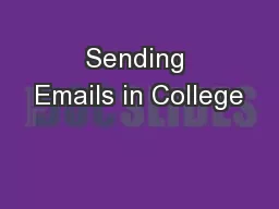 Sending Emails in College