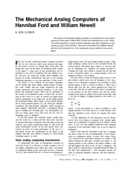 The Mechanical Analog Computers of Hannibal Ford and W