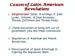 Causes of Latin American