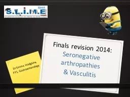 Finals revision 2014: Seronegative