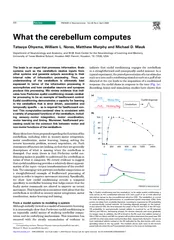 What the cerebellum computes Tatsuya Ohyama William L