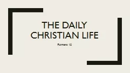 The Daily Christian Life