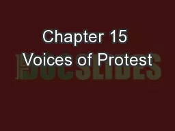 Chapter 15 Voices of Protest