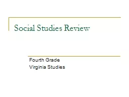 Social Studies Review Fourth Grade