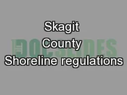 Skagit County Shoreline regulations