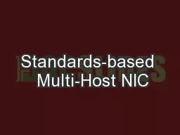Standards-based  Multi-Host NIC