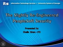 The Slightly Re-Engineered PeopleSoft Security