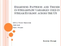 Examining Patterns and Trends in Streamflow variables used in Stream Ecology across the