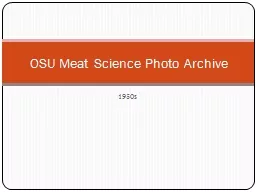 1950s OSU Meat Science Photo Archive