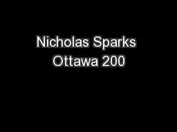 Nicholas Sparks Ottawa 200
