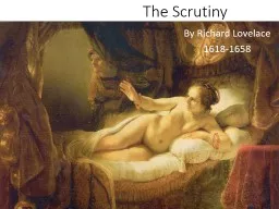 The Scrutiny By Richard Lovelace