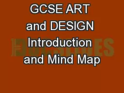GCSE ART and DESIGN Introduction and Mind Map
