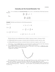 Concavity and the Second Derivative Test If  is a fun