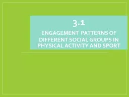 3.3  commercialisation of physical activity and sport