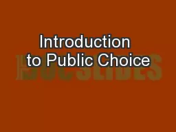 Introduction to Public Choice