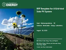 RFP Template for A Grid-tied Solar PV System