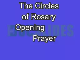 The Circles of Rosary Opening             Prayer